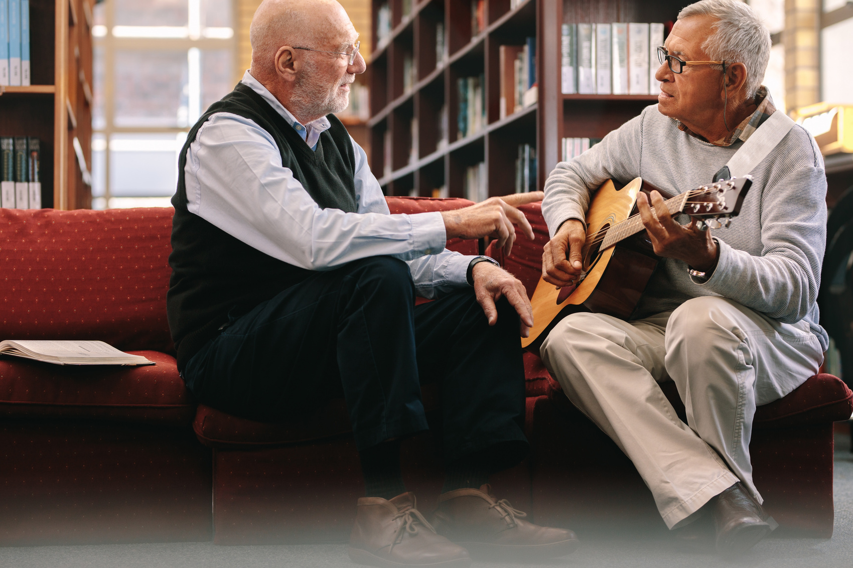 Senior Men Playing Guitar